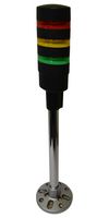 IDEC LD6A-3PQB-RYG LED Tower, 3 Tier, Pole Mount, Green/Red/Yellow, Wire Leaded, Steady, IP65, 24V, -25 to 55°C, LD6A