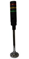 IDEC LD6A-3PZQB-RYG LED Tower, 3 Tier, Pole Mount, Green/Red/Yellow, 90dB, Wire Leaded, Flashing/Steady, 2 Tone, IP54