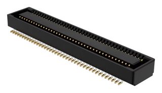 MOLEX 54102-0804 Mezzanine Connector, Black, Receptacle, 0.5 mm, 2 Rows, 80 Contacts, Surface Mount, Phosphor Bronze