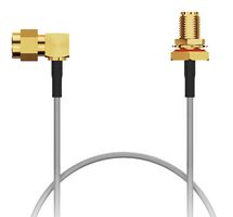 GCT CABLE 305 RF-0200-A-1 RF / Coaxial Cable Assembly, 3GHz, IP67, IP68, 7.9 ", 200 mm, RG178, SMA Right Angle Plug