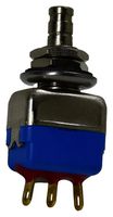 APEM 13435AD2 Pushbutton Switch, 13000 Series, 6.5 mm, SPDT, On-(On), Plunger for Cap