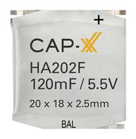 CAP-XX HA202F Supercapacitor, Prismatic Ultra Thin, 0.12 F, 5.5 V, Solder, ± 20%
