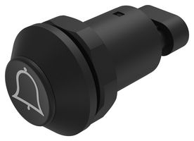 EAO 09-RS.1101.0900.M005 Industrial Pushbutton Switch, 09 Series, 30 mm, SPST-NO, Momentary, Round Raised, Black