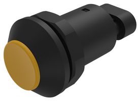 EAO 09-RS.1101.4000.M000 Industrial Pushbutton Switch, 09 Series, 30 mm, SPST-NO, Momentary, Round Raised, Yellow