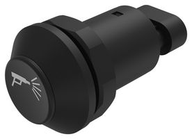 EAO 09-RS.1101.0900.M008 Industrial Pushbutton Switch, 09 Series, 30 mm, SPST-NO, Momentary, Round Raised, Black