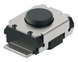 GCT SWT0010-015016SSA Tactile Switch, SPST-NO, SWT0010 Series, Top Actuated, Surface Mount, Round Button, 160 gf