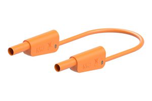 STAUBLI 66.2017-20030 Banana Test Lead, 4mm Stackable Banana Plug, Shrouded, 4mm Stackable Banana Plug, Shrouded