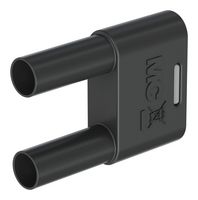 STAUBLI 66.4012-21 ADAPTER, 2X4MM PIN, 32A, 1KV, BLACK