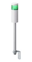 PATLITE LR6-102L4NW-G Signal Tower, 1 Tier, Green, Off White Body, 4 Pin M12 Connector, 24VDC, Pole Mount , L-Bracket