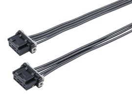 MOLEX 228367-1044 Cable Assembly, DuraClik ISL Receptacle to DuraClik ISL Receptacle, 4 Ways, 2 mm, 1 Row, 500 mm