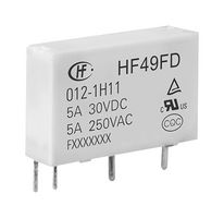 HONGFA HF49FD/012-1H11 Power Relay, Miniature, SPST-NO, 12 VDC, 5 A, HF49FD Series, Through Hole, Non Latching