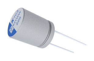 KEMET A7C3MW227M1JAAS013 Polymer Aluminium Electrolytic Capacitor, 220 µF, 63 V, 0.013 ohm, 4000 hours @ 125°C, ± 20%