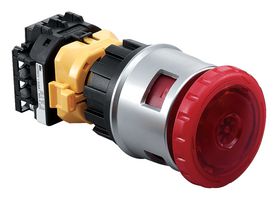 IDEC XN4E-TL412Q4MR Emergency Stop Switch, DPST-NC, SPST-NO, On-Off, Screw, 5 A, 250 V, 250 V
