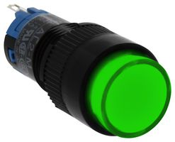 IDEC AL2M-M11P-G Industrial Pushbutton Switch, A2 Series, 12 mm, SPDT, Momentary, Round, Green