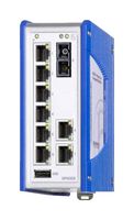 HIRSCHMANN 942335028 Switch, 9 Ports, Industrial, Unmanaged Fast Ethernet, DIN Rail, RJ45 x 8, SC x 1, 10Mbps, 100Mbps