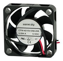 SAME SKY CFM-4010V-158-206 DC Axial Fan, 12 V, Square, 40 mm, 10 mm, omniCOOL, 7 CFM