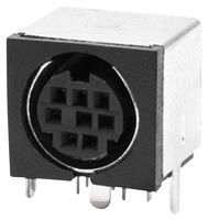 SAME SKY MD-80SM DIN Audio / Video Connector, Mini, 8 Contacts, Receptacle, PCB Mount, Through Hole Right Angle