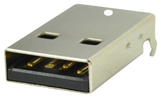 SAME SKY UP2-AH-1-TH USB Connector, USB Type A, USB 2.0, Plug, 4 Ways, Through Hole Mount, Right Angle