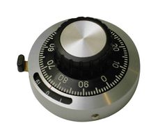 ETI SYSTEMS MGA22L-1/4 Turns Counting Dial, Black Finish, 20 Turns, 6.35 mm Shaft Dia, MGA22 Series