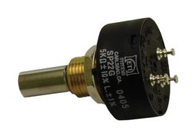 ETI SYSTEMS SP22G-1K Rotary Potentiometer, 1 kohm, 1 Turns, Linear, 1 W, ± 10%, SP22G Series
