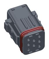 AMPHENOL INDUSTRIAL USCM008-005 Automotive Connector Housing, X-Key, Black, USCM Series, Plug, 8 Ways