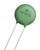 YAGEO 911KH10-AT TVS Varistor, 550 V, 745 V, 10D Series, 1.5 kV, Disc 10mm, Metal Oxide Varistor (MOV)