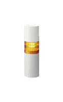 PATLITE LR5-102WIBW-Y Signal Tower, 1 Tier, Yellow, 85 dB, Off White Body, RJ-45 Connector, 4 Tone, 24 VDC, Direct Mount