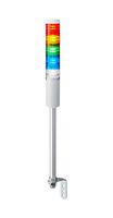 PATLITE LR5-502LINW-RYGBC Signal Tower, 5 Tier, Blue/Green/Red/White/Yellow, Off White Body, RJ-45 Connector, 24 V, Pole Mount