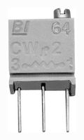 TT ELECTRONICS / BI TECHNOLOGIES 64PR10KLF Trimmer, Multi Turn, Cermet, Top Adjust, 10 kohm, Through Hole, 12 Turns