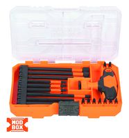 KLEIN TOOLS 33804 Impact Driver Bit Set, with Ratchet T-Handle, 2x #2 Phillips, #2 Square, 4x TORX Bits, 12x Hex Bits