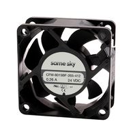 SAME SKY CFM-6025BF-190-479 DC Axial Fan, 12 V, Square, 60 mm, 25 mm, Ball, 43.1 CFM