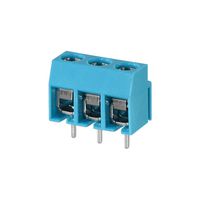 SAME SKY TB003-500-P02BE Wire-To-Board Terminal Block, Blue, 5 mm, 2 Ways, 26 AWG, 14 AWG, 2.5 mm², Screw