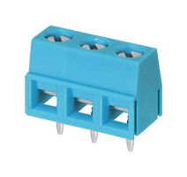 SAME SKY TB006-508-03BE Wire-To-Board Terminal Block, Blue, 5.08 mm, 3 Ways, 26 AWG, 14 AWG, 1.5 mm², Screw
