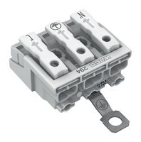 WAGO 294-5423 Pluggable Terminal Block, Lighting Conn, 10 mm, 3 Ways, 18 AWG, 12 AWG, 2.5 mm², Push In