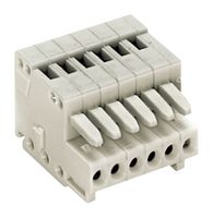 WAGO 733-105 Pluggable Terminal Block, 2.5 mm, 5 Ways, 28 AWG, 20 AWG, 0.5 mm², Clamp