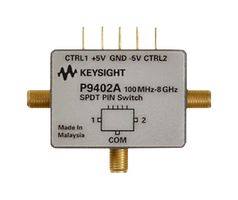 KEYSIGHT TECHNOLOGIES P9402A Solid State PIN Diode Switch, SPDT, SMA Female, 3.2 dB Insertion Loss, 80 dB Isolation, 8 GHz