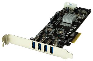 STARTECH PEXUSB3S42V Card Adapter, 4-Port, PCI Express, USB 3.2 Gen 1, 0 °C to 50 °C