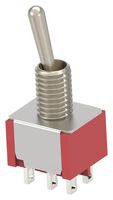 TE CONNECTIVITY - ALCOSWITCH DMTD1T4B4TSVS05 Toggle Switch, On-None-On, DPDT, Non Illuminated, DMT Series, Panel Mount, 5 A