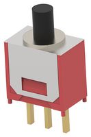 ALCOSWITCH - TE CONNECTIVITY DMPS2P3B1PPVG05 Pushbutton Switch, DMP Series, SPDT, On-(On), Plunger, Black