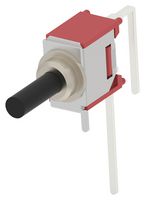 TE CONNECTIVITY - ALCOSWITCH DMPS4P5B2PPRS05 Pushbutton Switch, DMP Series, SPST-NC-DB, Off-(On), Plunger, Black