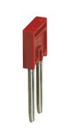 PHOENIX CONTACT 3033702 Jumper (Busbar), Red, 17.5 A, Plug In Bridge, Terminal Blocks, 2 Ways, 5.2 mm