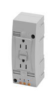 PHOENIX CONTACT 1263626 Pin & Sleeve Connector, Double Socket, 15 A, 125 VAC, DIN Rail Mount, Socket, 3P, Grey