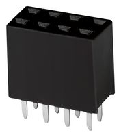 SAME SKY SSK04-FPH-254-B4 PCB Receptacle, Board-to-Board, 2.54 mm, 2 Rows, 8 Contacts, Through Hole Straight