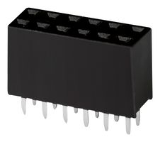 SAME SKY SSK04-FPH-254-B6 PCB Receptacle, Board-to-Board, 2.54 mm, 2 Rows, 12 Contacts, Through Hole Straight