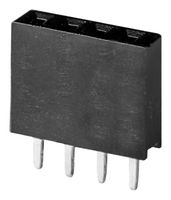 SAME SKY SSK02-FPH-254-A4 PCB Receptacle, Board-to-Board, 2.54 mm, 1 Rows, 4 Contacts, Through Hole Straight