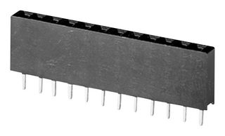 SAME SKY SSK02-FPH-254-A12 PCB Receptacle, Board-to-Board, 2.54 mm, 1 Rows, 12 Contacts, Through Hole Straight