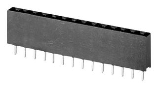 SAME SKY SSK02-FPH-254-A14 PCB Receptacle, Board-to-Board, 2.54 mm, 1 Rows, 14 Contacts, Through Hole Straight