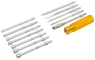 WELLER XCELITE 99PS50N Screwdriver and Nutdriver Set, 13 Pieces of Nutdriver/Slotted/Phillips Blades, Handle, Extension