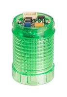 MOFLASH SIGNALLING LED-MINI-02-04 Beacon, Green, Continuous/Flashing, 24 VDC, IP65, 30 mm Dia, 42 mm H, -25 to 60 °C