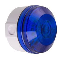 MOFLASH SIGNALLING LED195-03WH-03 Beacon, Blue, Continuous/Flashing, 85 V, IP65, 104 mm Dia, 73 mm H, -25 to 55 °C